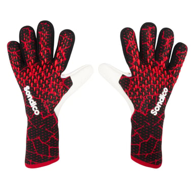 Sondico - "Blaze" Torhüter-Handschuhe für Herren/Damen Unisex (Schwarz/Rot)
