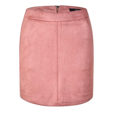 Vero Moda - "Donna" Bleistiftrock für Damen, Wildlederimitat, Schmal (Altrosa)