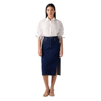 Levis - Midirock für Damen, Seitenschlitz (Blaue Steinwäsche)