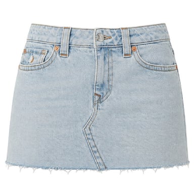 True Religion - "Sadie" Minirock für Damen, Denim (Leuchtend/Gewaschen)