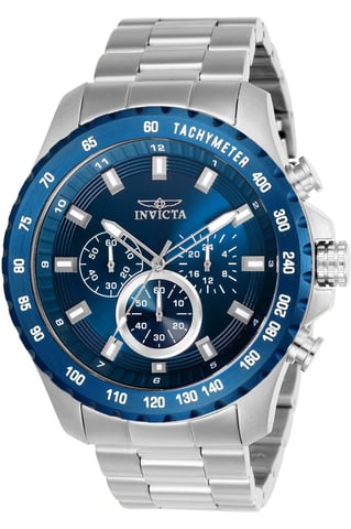 Invicta Speedway 24212 Herrenuhr - Quarzwerk - Edelstahl mit blauem Zifferblatt - 48 mm