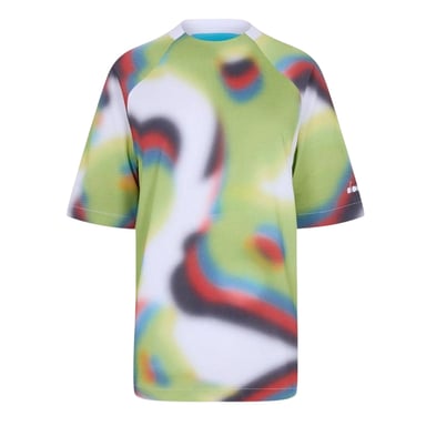 Diadora - T-Shirt für Damen, Rundhalsausschnitt (Grün/Bunt)
