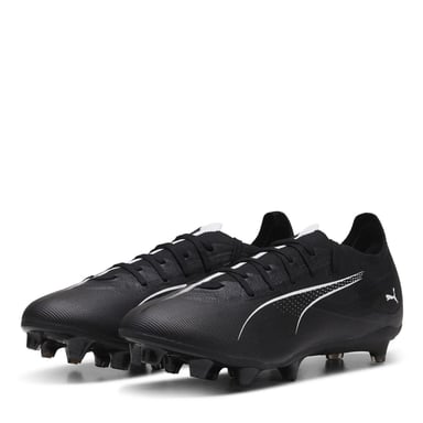 Puma - "Ultra 5 Match" Fußballschuhe mit festem Boden für Herren (Schwarz/Weiß)