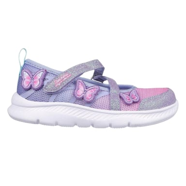 Skechers - "Comfyflex 2" Schmetterling Sneaker für Mädchen, Glitzer (Lavendel/Bunt)