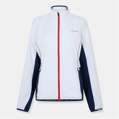 Head - "Club" Trainingsjacke für Damen, Durchgehender Reißverschluss (Weiß/Rot)