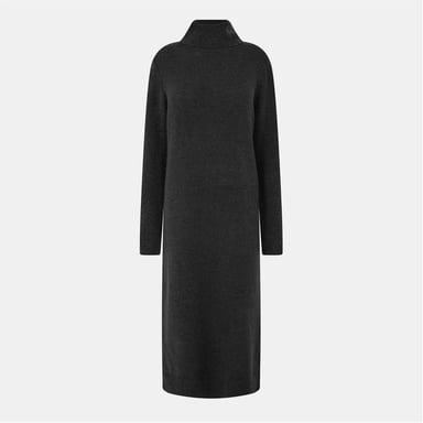 Pieces - Strickkleid für Damen, Rollkragen, Jerseyware (Samtschwarz)