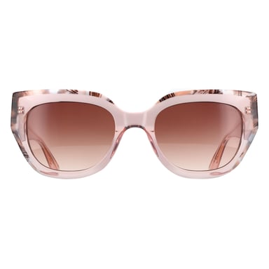 Ted Baker TB1757 Coral 216 Glanzkristall blass rosa braun Sonnenbrille mit Farbverlauf