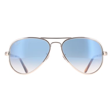 Ray-Ban RB3925 Aviator Max 003/3F Sonnenbrille in Silber-Blau mit Farbverlauf