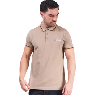 Lambretta - Poloshirt für Herren (Nussbraun/Steinfarben/Marine/Orange)