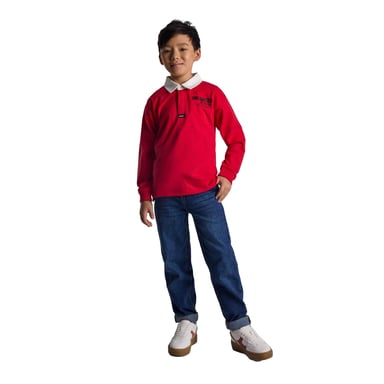 Minoti - Poloshirt für Jungen, Langärmlig (Rot)