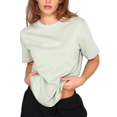 Blank Essentials - "Essentials" T-Shirt für Damen, Boyfriend - locker geschnitten (Salbeigrün)