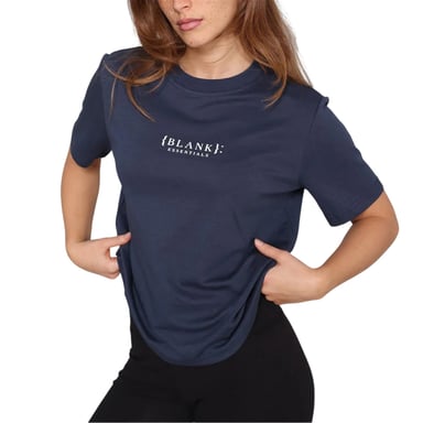 Blank Essentials - "Essentials" T-Shirt für Damen, Boyfriend - locker geschnitten (Marine)