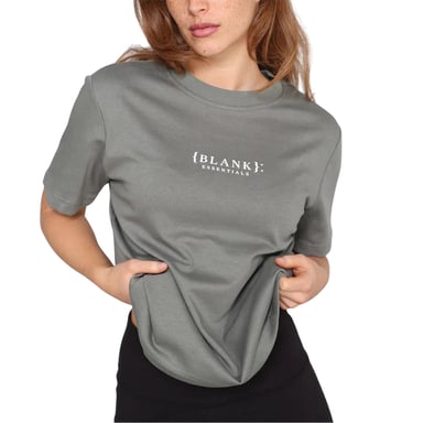 Blank Essentials - "Essentials" T-Shirt für Damen, Boyfriend - locker geschnitten (Salbei)