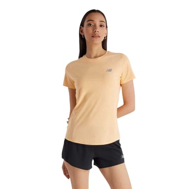 New Balance - T-Shirt für Damen, recyceltes Material, Schmal (Pfirsich)