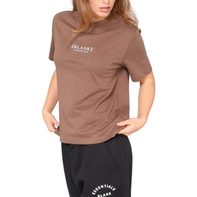 Blank Essentials - "Essentials" T-Shirt für Damen, Boyfriend - locker geschnitten (Erdbraun)