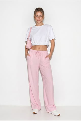 Hose aus Lyocell mit weitem Bein