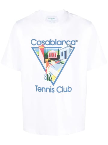Casablanca La Joueuse Tennis Club T-Shirt in Weiß