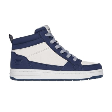 Skechers - High Top Turnschuhe für Kinder, Mit Vlies gefüttert (Marine/Hellbraun)