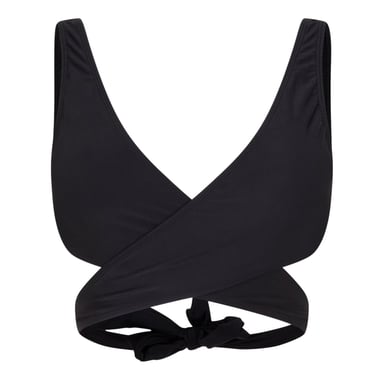 Brave Soul - Bikini Oberteil für Damen, Wickelfront (Schwarz)