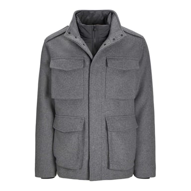 Jack And Jones - "Alex" Feldjacke für Herren, Mehrere Fächer, Regulär (Grau meliert)