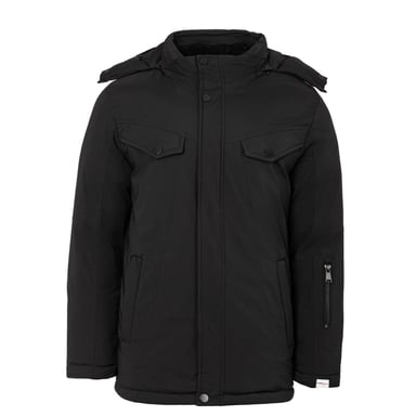 Lee Cooper - Steppjacke für Herren, mit Kapuze (Schwarz)