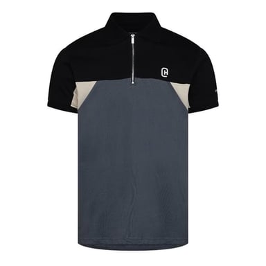 C.P. Company - Poloshirt für Herren, mit halbem Reißverschluss, Regulär (Schiefer)
