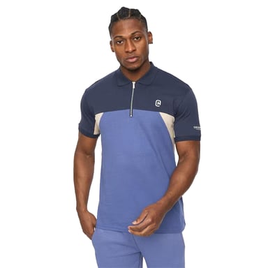 C.P. Company - Poloshirt für Herren, mit halbem Reißverschluss, Regulär (Blau)