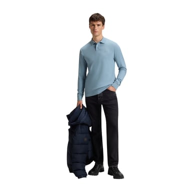 Boss - "Passerby" Poloshirt für Herren, Langärmlig (Hellblau)