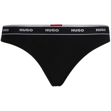 Hugo - Thong für Damen, Mittlere Bundhöhe, Regulär (Schwarz/Weiß)