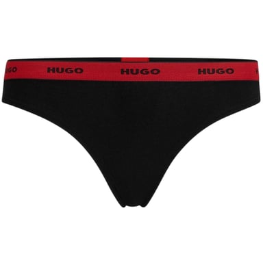 Hugo - Thong für Damen, Mittlere Bundhöhe, Regulär (Schwarz/Rot)