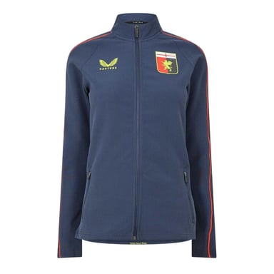 Castore - "Anthem Genoa CFC" Trainingsjacke für Damen, Durchgehender Reißverschluss (Marine)