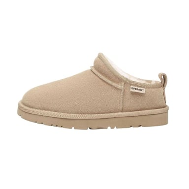 EverAu - Hausschuhe für Damen, Kuh Wildleder (Sand)