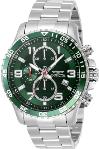 Invicta Specialty 69818 Herrenuhr - Quarzwerk - Stahl mit grünem Zifferblatt - 48 mm