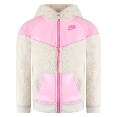 Nike Fleece Kinder Creme/Pink Trackjacke