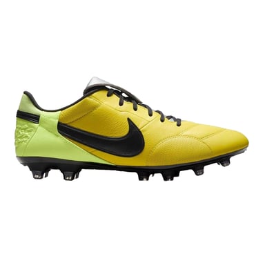 Nike - "Premier 3" Klassisch Fußballschuhe mit festem Boden für Herren, Leder (Volt Farbe/Schwarz)