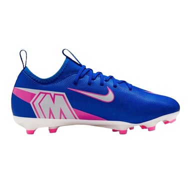 Nike - "Mercurial" Fußballschuhe mit festem Boden für Kinder (Blau/Weiß/Pink)
