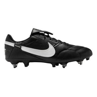 Nike - "Premier" Fußballschuhe für weichen Boden für Herren/Damen Unisex, Leder, Umgeklappte Zunge (Schwarz/Weiß)