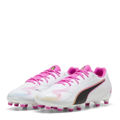 Puma - "King Match" Fußballschuhe mit festem Boden für Kinder (Pink)