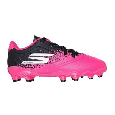 Skechers - Fußballschuhe mit festem Boden für Kinder (Schwarz/Pink)