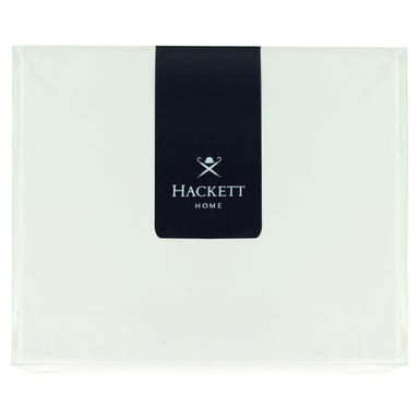 Hackett Home Klassische Einfarbige Fitted Weiße Doppelbettwäsche