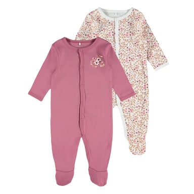 Name It - Schlafanzug für Baby, Rundhalsausschnitt, Langärmlig (2er-Pack) (Rosa)