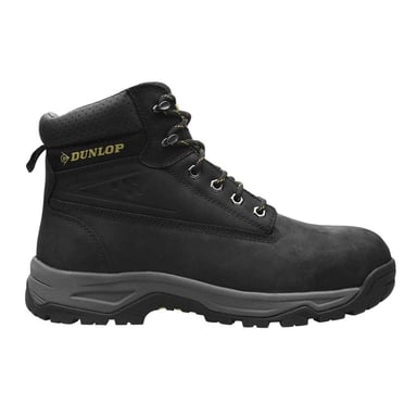 Dunlop - Sicherheitsschuhe für Herren, Nubukleder, Schuhspitze aus Stahl (Schwarz)