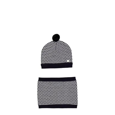 Carrement Beau - Mütze & Snood für Kinder (Hellgrau)