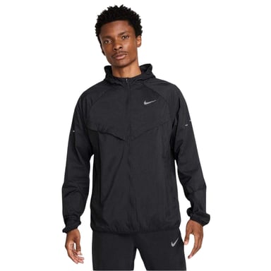 Nike - "Stride" Kapuzenjacke für Herren, Leicht (Schwarz/Silber)