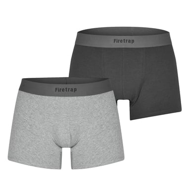 Firetrap - Boxershorts für Herren (2er-Pack) (Grau/Grau meliert)