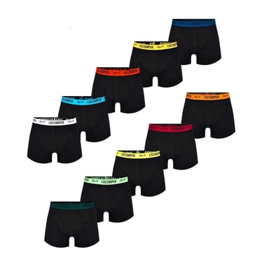 Lee Cooper - Boxershorts für Herren (10er-Pack) (Schwarz/Bunt)