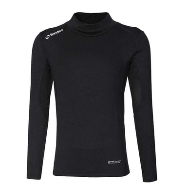 Sondico - Base Layer Oberteil für Kinder, Stehkragen (Schwarz)