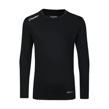Sondico - "Core" Base Layer Oberteil für Kinder, Atmungsaktiv, Langärmlig (Schwarz)