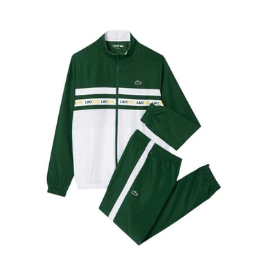 Lacoste - Trainingsanzug-Set für Herren, Tennis (Grün/Weiß)