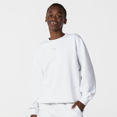 Puma - Sweatshirt für Damen, Übergroß (Eisgrau)